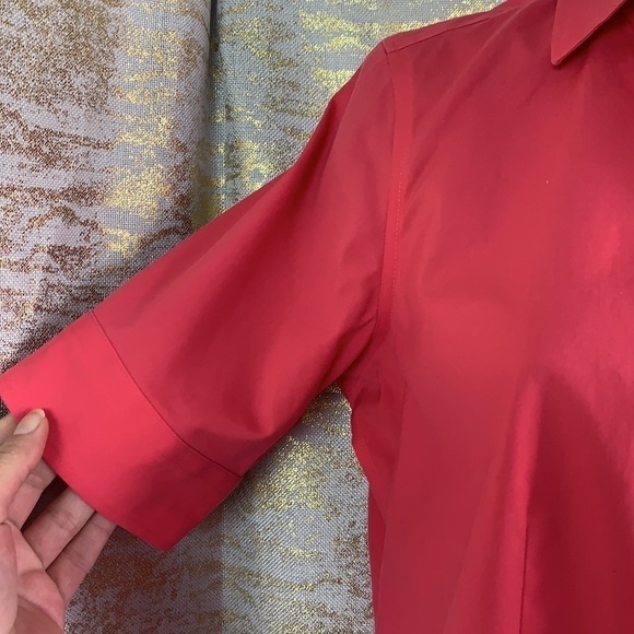 Talbots Petites Pink Short Sleeve Button Up Blouse Size 4P - Picture 7 of 13